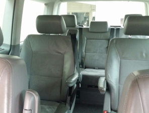 VW Caravelle 7 seat minivan rental car in Dunedin New Zealand interior